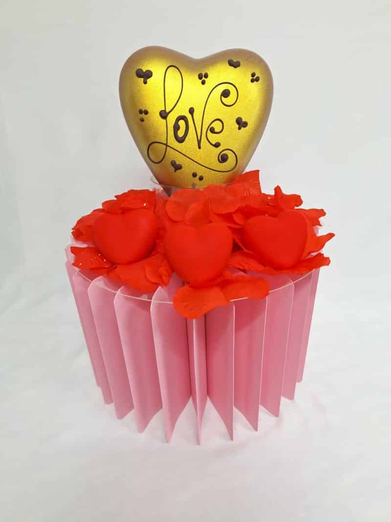 Cuore dorato al cioccolato