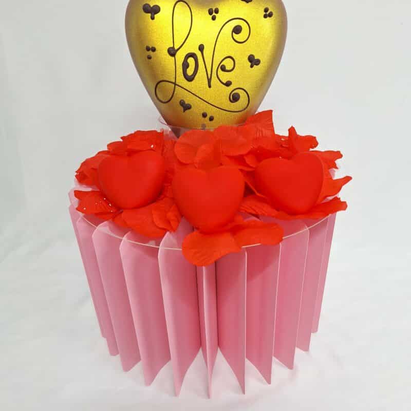 Cuore dorato al cioccolato