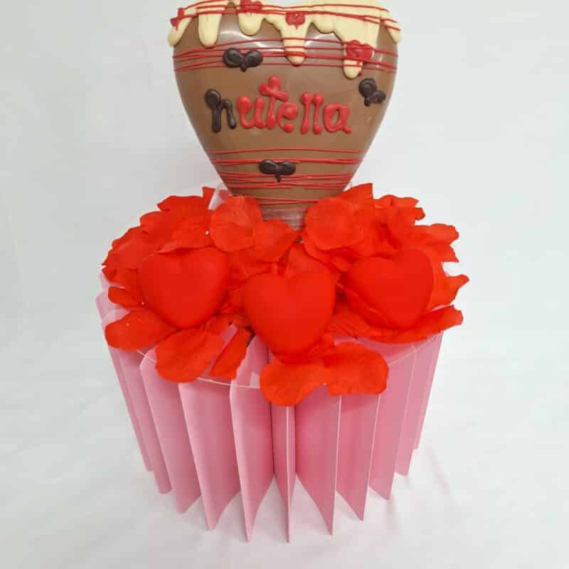 Cuore ripieno con crema nutella