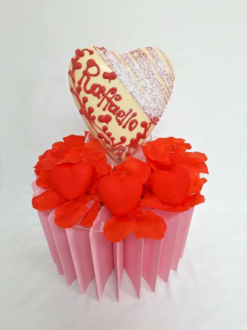 Cuore ripieno con crema raffaello