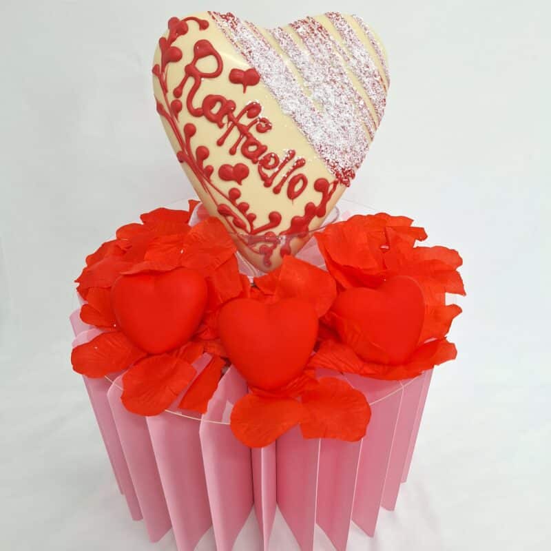 Cuore ripieno con crema raffaello